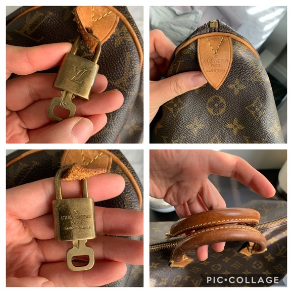 Authentic Louis Vuitton Speedy 25 w/ lock & key - Picture 6 of 8